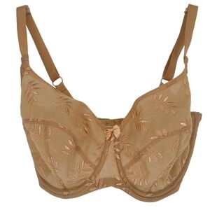 Panache Tango Balconette Bra 32G Nude Embroidered Underwire Full Support 3251